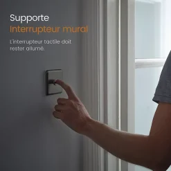 EMKE Armoire de Toilette LED 50x70cm, Miroir Salle de Bains avec Éclairage 3 Couleurs, Anti-Buée, Prise Intégrée