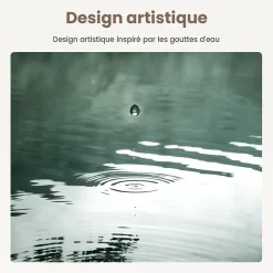 EMKE Miroir Salle de Bain avec Éclairage 80x60cm,Asymétrique,Interrupteur Tactile, 3 Couleurs de LED Lumière Réglables, Anti-Buée* Miroir Lumineux
