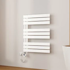 EMKE Radiateur Sèche-Serviettes Électrique 762x600 mm, Blanc 400W, WiFi, Modes Intelligents, Détection Fenêtre* Sèche-Serviettes Électrique