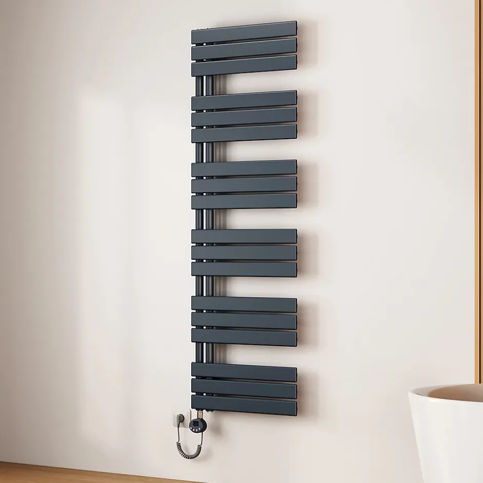 EMKE Radiateur Sèche-Serviettes Électrique 1599x500 mm, Gris Anthracite 1000W, WiFi, Modes Intelligents, IPX4* Sèche-Serviettes Électrique