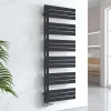 EMKE Radiateur Sèche-Serviettes Eau Chaude 160x60 cm Flat Panel Noir Mat Puissance 958W