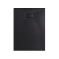 EMKE Receveur de douche receveur de douche plat antidérapant SMC receveur de douche à découper, 120x90cm, Noire