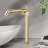 EMKE Robinet de Salle de Bain Or Champagne, 332x220x76 mm, Laiton, Cartouche Céramique, Mitigeur de Lavabo, Installation Facile* Robinet Lavabo Et Vasque
