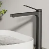EMKE Robinet Lavabo Salle de Bain 335x233x46 mm Anthracite, Mitigeur en Cuivre, Robinet de Cuisine, Cartouche Céramique* Robinet Lavabo Et Vasque