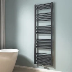 EMKE Sèche-serviette eau chaude, Radiateur sèche-serviettes raccordement central Anthracite 160x60cm 761Watts