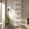 EMKE Sèche-serviette eau chaude à raccord latéral, radiateur sèche-serviettes blanc 174 x 50 cm, 683 W* Sèche-Serviettes Eau Chaude