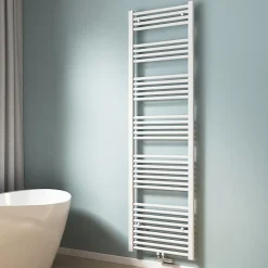 EMKE Sèche-serviette eau chaude, Radiateur sèche-serviettes raccordement central Blanc 180x50cm 739Watts* Sèche-Serviettes Eau Chaude