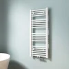 EMKE Sèche-serviette eau chaude, Radiateur sèche-serviettes raccordement central Blanc 100x40cm 356Watts* Sèche-Serviettes Eau Chaude