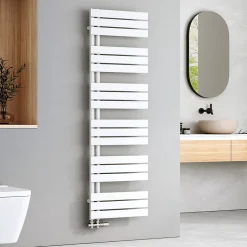EMKE Sèche-serviettes à Eau Chaude Panneau Plat, Sèche-serviettes connexion latérale pour, Blanc 1599x500mm 794Watts* Sèche-Serviettes Eau Chaude