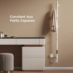 EMKE Sèche-serviettes électrique WiFi Pure, blanc brillant, 150 x 12,5 cm, température réglable, minuterie* Sèche-Serviettes Électrique