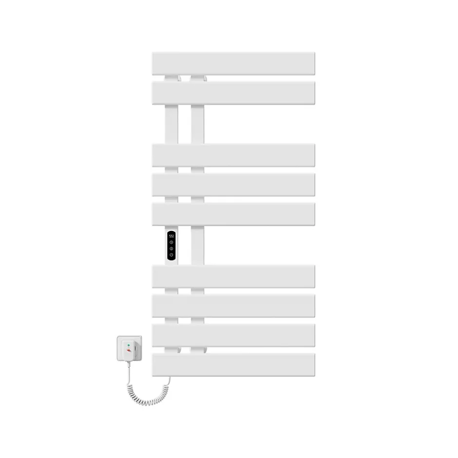 EMKE Sèche-Serviettes Électrique de salle de bain 1000 x 500 mm, Porte-serviettes chauffant électrique, Blanc 350W* Sèche-Serviettes Électrique