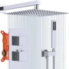 Homelody Encastré Colonne de Douche Thermostatique Système de Douche Grande Douche de Tête Set de Douche Encastrée en Laiton Chromé