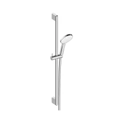 Duravit Ensemble Colonne de douche métal Barre de douche avec flexible 1,6m et douchette chrome - 70x2x7cm - Chrome