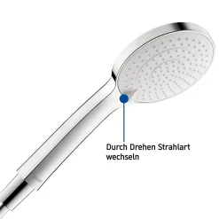 Duravit Ensemble Colonne de douche métal Barre de douche avec flexible 1,6m et douchette chrome - 70x2x7cm - Chrome