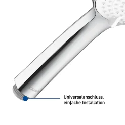 Duravit Ensemble Colonne de douche métal Barre de douche avec flexible 1,6m et douchette chrome - 70x2x7cm - Chrome