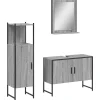Vidaxl Ensemble d'armoires de salle de bain 3 pcs sonoma gris