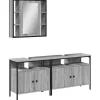 Vidaxl Ensemble d'armoires de salle de bain 3 pcs sonoma gris* Meuble Wc