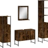 Vidaxl Ensemble d'armoires de salle de bain 4 pcs chêne fumé* Meuble Wc