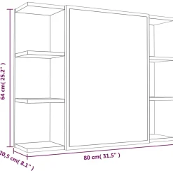 Vidaxl Ensemble d'armoires de salle de bain 3 pcs chêne fumé* Meuble Wc