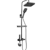 ProximaX Ensemble de douche avec mitigeur monocommande, barre de douche réglable et pommeau carré avec robinet* Pommeau De Douche, Flexible Et Barre De Douche
