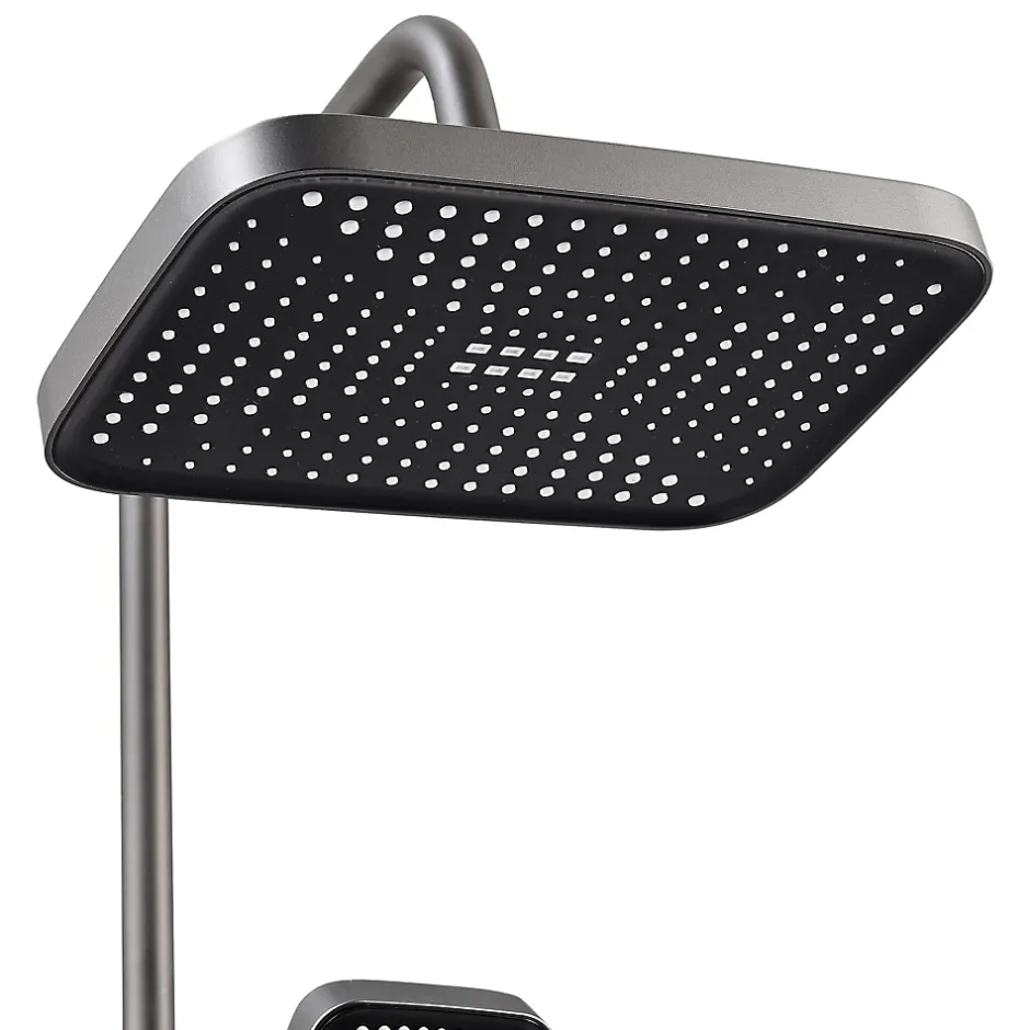 ProximaX Ensemble de douche avec mitigeur monocommande, barre de douche réglable et pommeau carré avec robinet* Pommeau De Douche, Flexible Et Barre De Douche