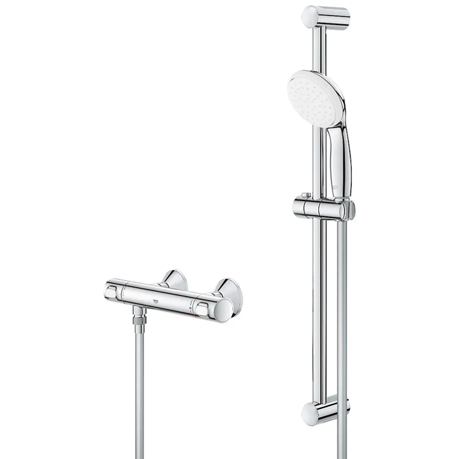 Grohe Ensemble de douche avec mitigeur thermostatique - - Grohtherm 500 - Tempesta