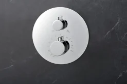 Imex Products Ensemble de douche CURVED à encastrer - Thermostatique Chromé BrillantChroméNoir matCanon de fusilOr brosséOr rose brossé Ensembl