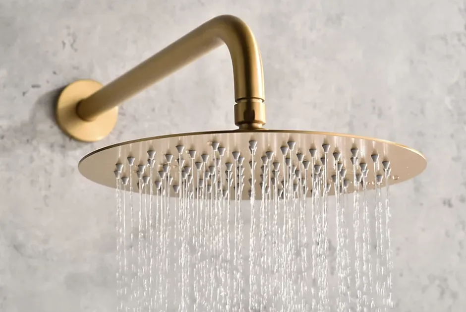 Imex Products Ensemble de douche CURVED à encastrer - Thermostatique Or brosséChroméNoir matCanon de fusilOr brosséOr rose brossé Ensemble enca
