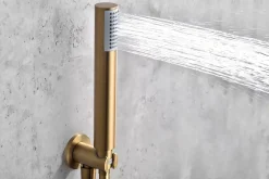 Imex Products Ensemble de douche CURVED à encastrer - Thermostatique Or brosséChroméNoir matCanon de fusilOr brosséOr rose brossé Ensemble enca