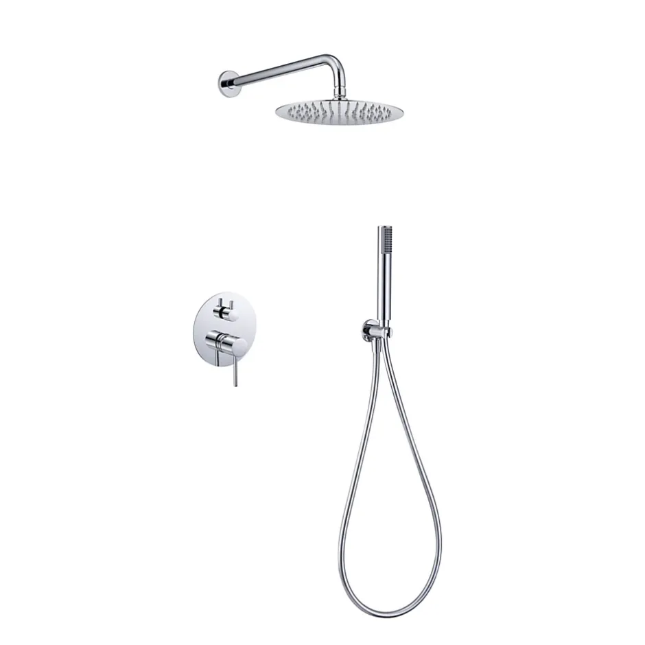 Imex Products Ensemble de douche CURVED à encastrer - mitigeur monocommande Chromé BrillantChroméNoir matCanon de fusilOr brosséOr rose brossé