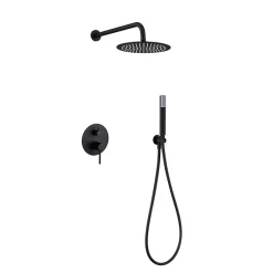 Imex Products Ensemble de douche CURVED à encastrer - mitigeur monocommande Noir (mat)ChroméNoir matCanon de fusilOr brosséOr rose brossé Ensem* Colonne De Douche Encastrable
