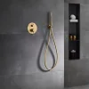Imex Products Ensemble de douche CURVED à encastrer - mitigeur monocommande Or brosséChroméNoir matCanon de fusilOr brosséOr rose brossé Ensemb* Colonne De Douche Encastrable