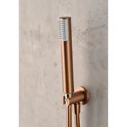 Imex Products Ensemble de douche CURVED à encastrer - Thermostatique Or rose brosséChroméNoir matCanon de fusilOr brosséOr rose brossé Ensemble