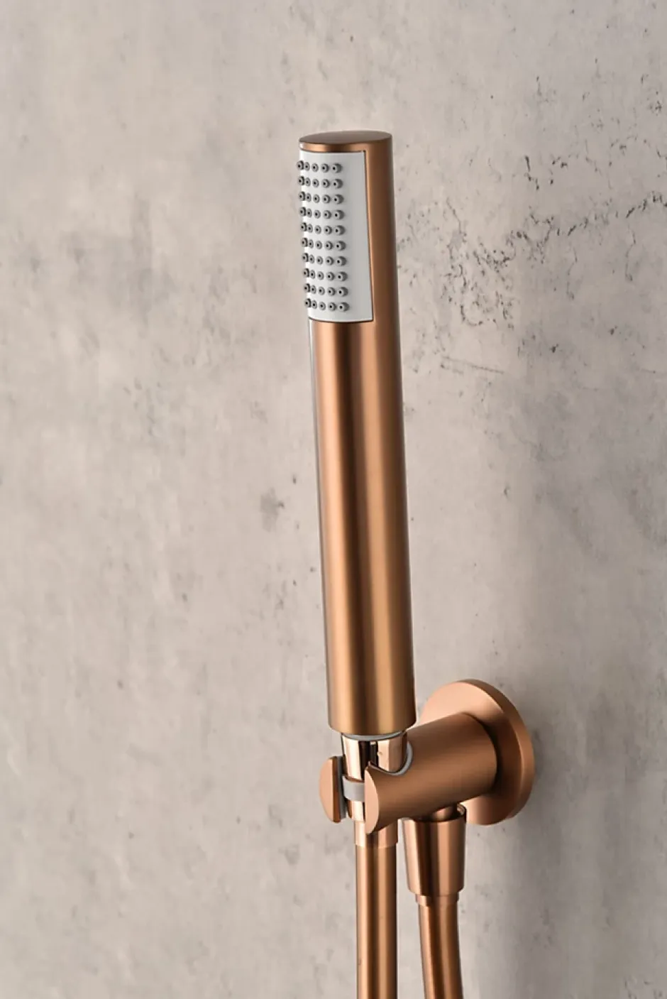 Imex Products Ensemble de douche CURVED à encastrer - Thermostatique Or rose brosséChroméNoir matCanon de fusilOr brosséOr rose brossé Ensemble