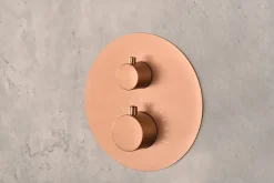 Imex Products Ensemble de douche CURVED à encastrer - Thermostatique Or rose brosséChroméNoir matCanon de fusilOr brosséOr rose brossé Ensemble