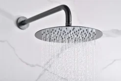 Imex Products Ensemble de douche CURVED à encastrer - mitigeur monocommande Canon de fusilChroméNoir matCanon de fusilOr brosséOr rose brossé E* Colonne De Douche Encastrable