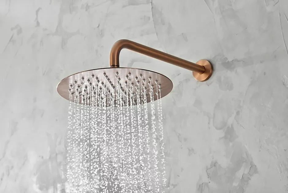 Imex Products Ensemble de douche CURVED à encastrer - mitigeur monocommande Or rose brosséChroméNoir matCanon de fusilOr brosséOr rose brossé E