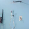 Poalgi Ensemble de douche encastré mécanique 2 voies SKY BATH nickel brossé Inox S304 série DREAM* Colonne De Douche Encastrable
