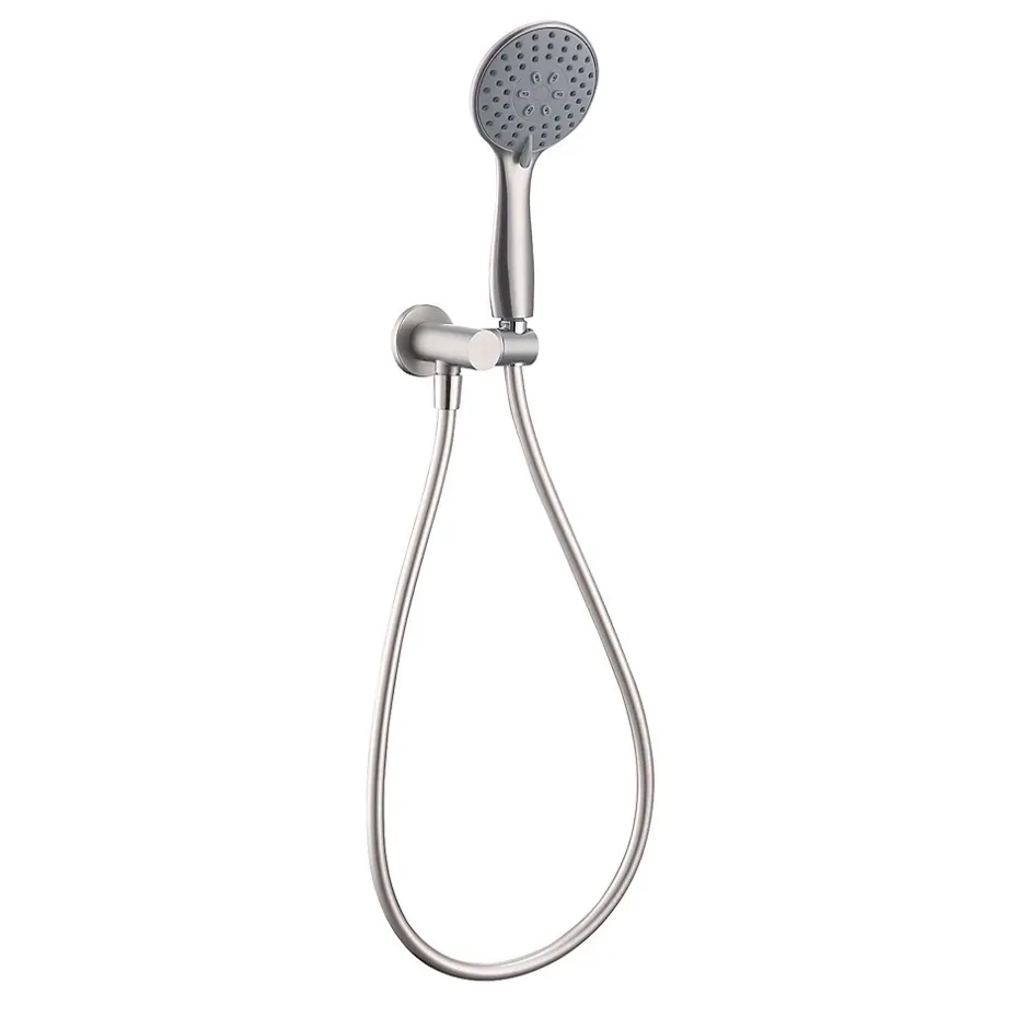 Poalgi Ensemble de douche encastré mécanique 2 voies SKY BATH nickel brossé Inox S304 série SOUL
