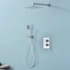 Poalgi Ensemble de douche encastré thermostatique 2 voies SKY BATH chromé série ETERNITY