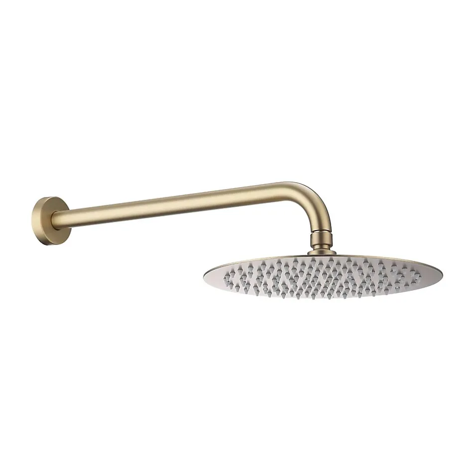 Poalgi Ensemble de douche encastré mécanique 2 voies SKY BATH or brossé PVD Inox S304 série SOUL