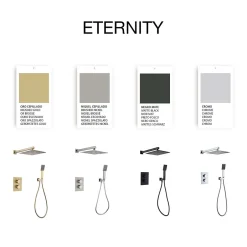 Poalgi Ensemble de douche encastré thermostatique 2 voies SKY BATH or brossé PVD série ETERNITY