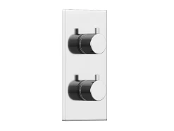 Vente-unique Ensemble de douche encastrable avec mitigeur thermostatique - Couleur nickel brossé - TIMAVO