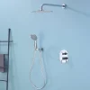 Poalgi Ensemble de douche encastré mécanique 2 voies SKY BATH chromé Inox S304 série SOUL* Colonne De Douche Encastrable