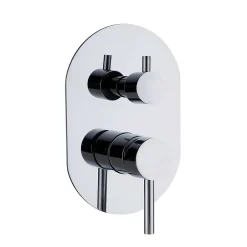 Poalgi Ensemble de douche encastré mécanique 2 voies SKY BATH chromé Inox S304 série SOUL* Colonne De Douche Encastrable