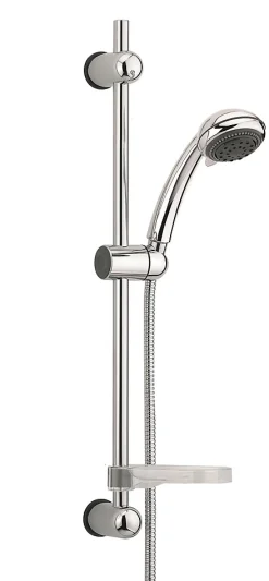 Valentin Ensemble de Douche Morgane 3 Jets - Barre 600 mm - Flexible 1,75 m - Chromé* Pommeau De Douche, Flexible Et Barre De Douche