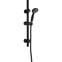 Essebagno Ensemble de douche noir 3 pièces Color* Pommeau De Douche, Flexible Et Barre De Douche