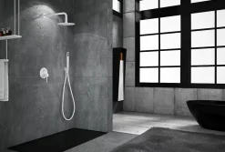 Imex Products Ensemble de douche STICK à encastrer - mitigeur monocommande Blanc (mat) Ensemble encastré douchette + tête de douche* Colonne De Douche Encastrable