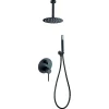 Imex Products Ensemble de douche STICK à encastrer - mitigeur monocommande Noir (mat) Ensemble encastré douchette + tête de douche