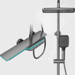 Kleenmac Ensemble de douche thermostatique intelligent avec affichage numérique modèle Amadis* Colonne De Douche Hydromassante